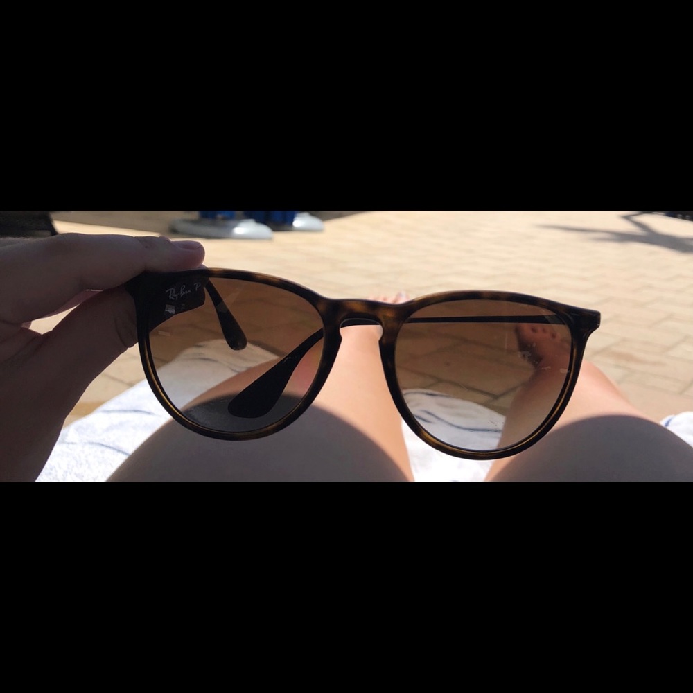 POLARIZED Tortoise Ray Bans with case